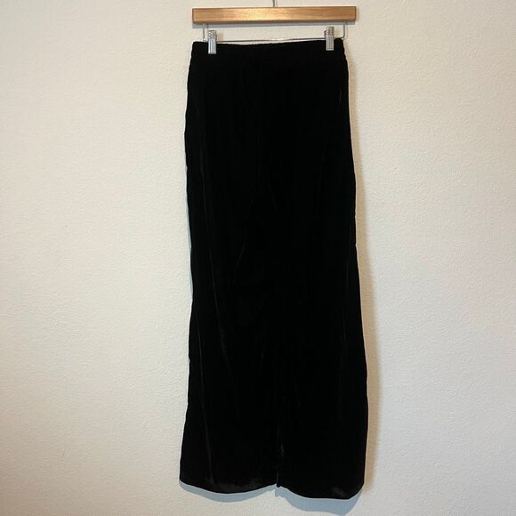 Isabelle Blanche Black Velvet Blue Side-Stripe Track Pants Women's Size XS - Picture 4 of 7